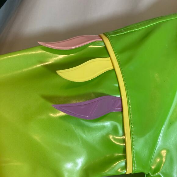 Kidorable Kid’s Green Fairy Rain Coat Snap Up Long Sleeve Hooded Raincoat Jacket - Picture 6 of 13